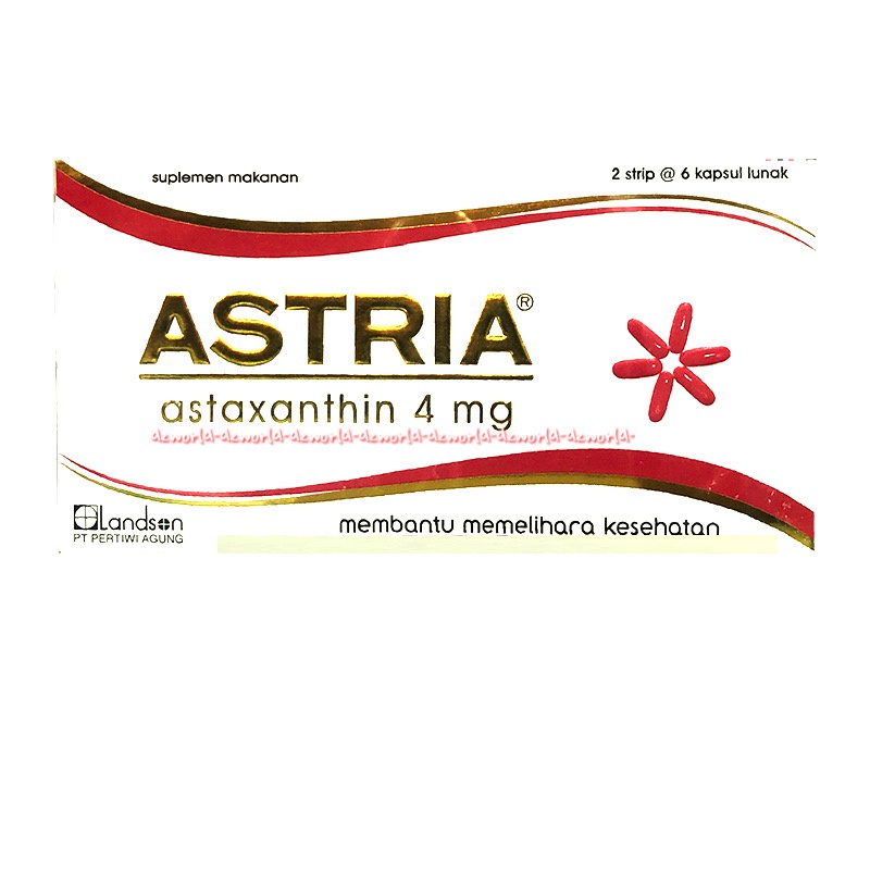 Astria Astaxanthin 4mg 12kapsul Membantu Memelihara Imun Tubuh Vitamin C Vit C Multivitamin Astrya