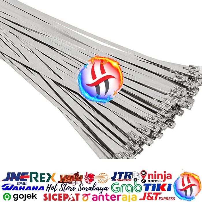 Kabel Ties Stainless Steel Cable Ties 15 cm - Kabel Tis Besi  4.6x150mm 15cm Baja High Quality