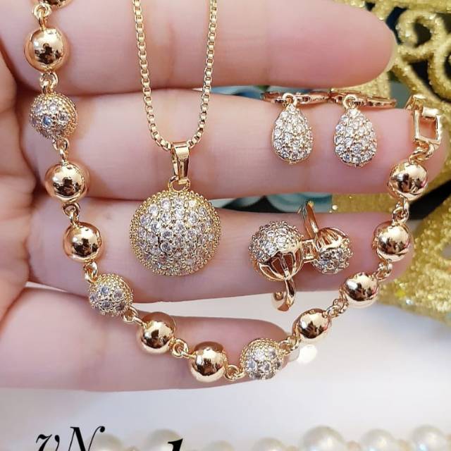 Xuping set perhiasan lapis emas 24k 2751j