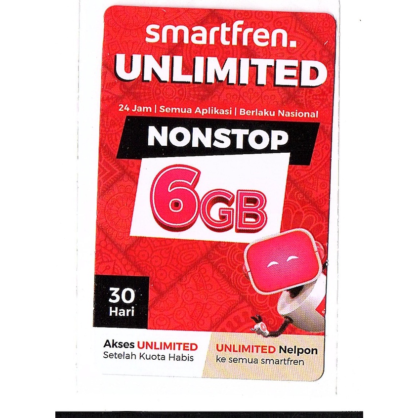 Voucher SmartFren unlimited 6 GB