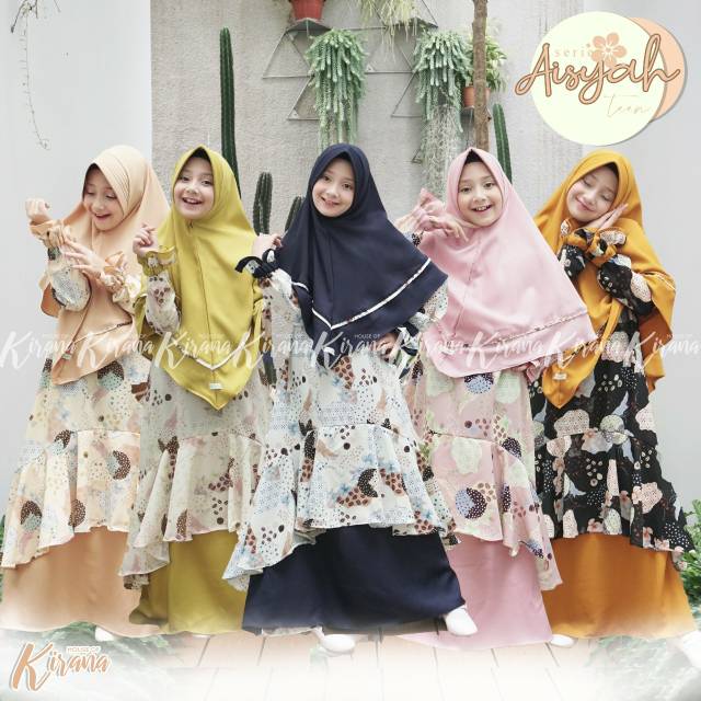 Gamis Remaja | Gamis Anak Tanggung | Gamis Aisyah Set House of Kirana