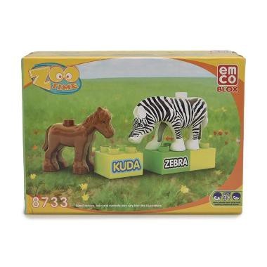 Mainan EMCO Brix Zoo Time Animals - Kuda dan Zebra