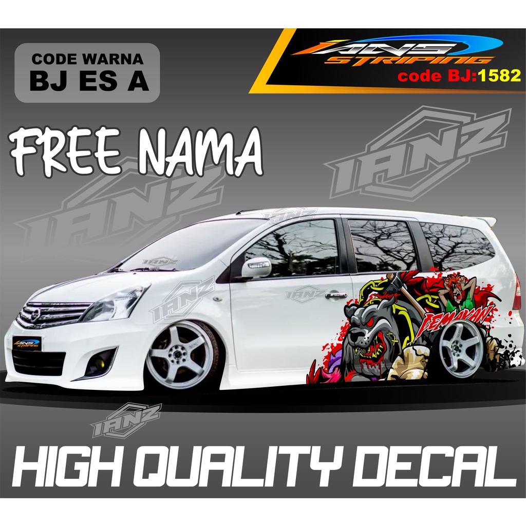 DECAL STICKER MOBIL GRAND LIVINA MOTIF TERBARU  / STIKER MOBIL TERIOS XPANDER NEW DESAIN / VARIASI STIKER MOBIL AVANZA XENIA