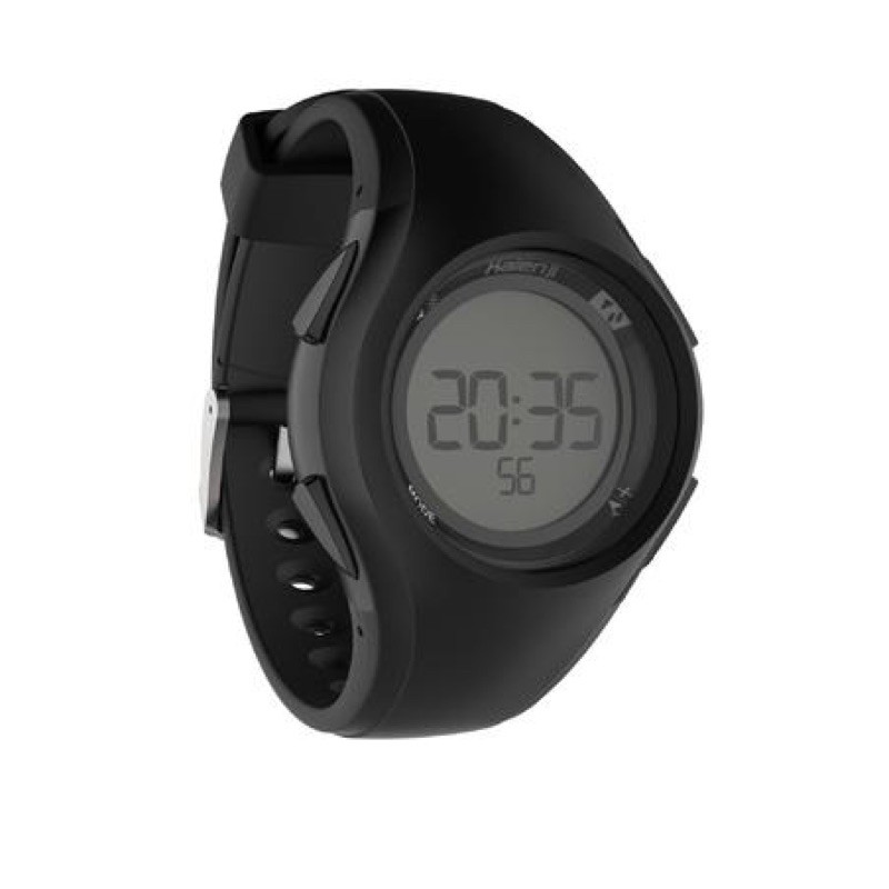 Jam tangan running stopwatch hitam