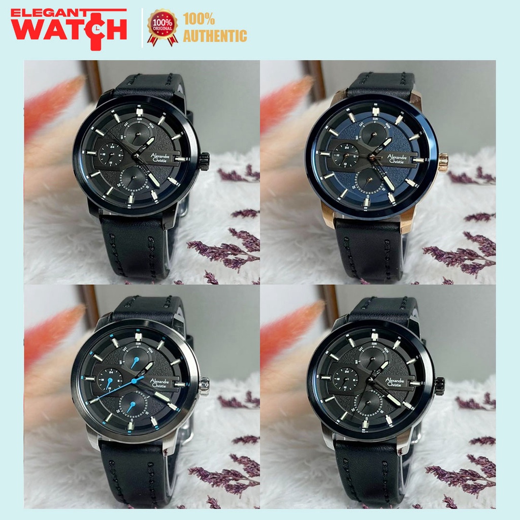 Jam Tangan Alexandre Christie Wanita AC 6562 / AC6562 Leather Original Garansi Resmi