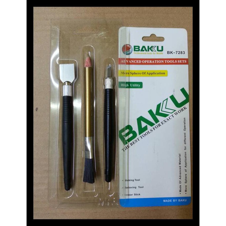 

Alat Service Hp & Tablet/Pisau Ic/Kuas+Pensil Penghapus FREE ONGKIR