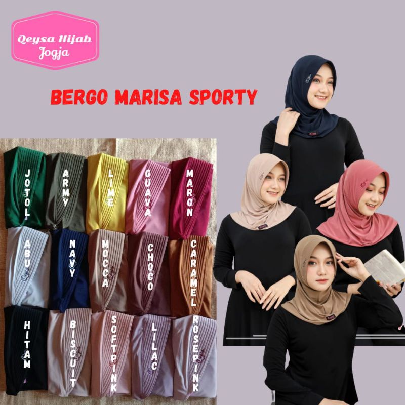 Jilbab Sporty Premium  bergo Marisa ORI Qeysa Hijab Kode 168