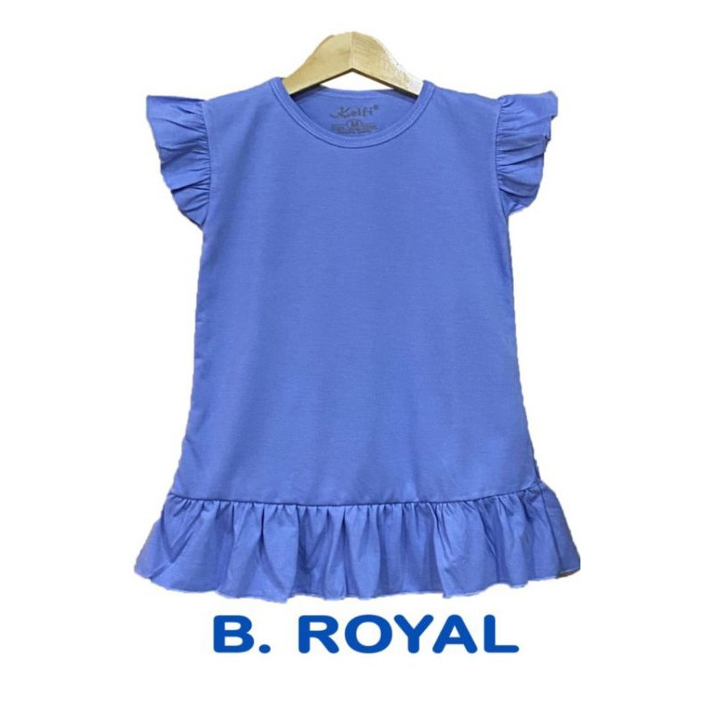 Dress ruffle pelangi anak 2-8 tahun