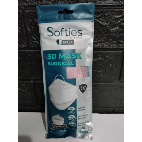 Softies 3D mask surgical 4 ply filter masker softies