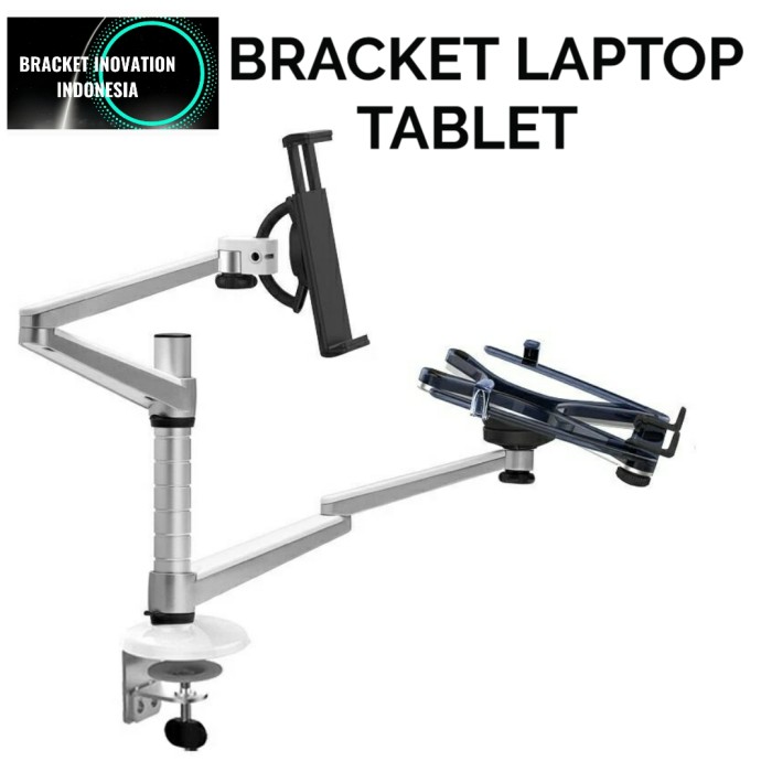 Bracket Laptop Breket Laptop dan Tablet Jepit Meja