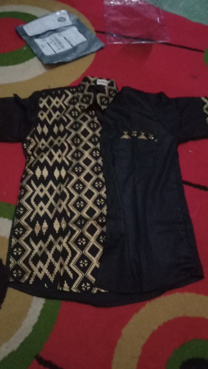Baju Batik Anak Laki Kemeja Batik Anak Laki Kombinasi Katun Usia 0-14 Tahun Kode Bk-46