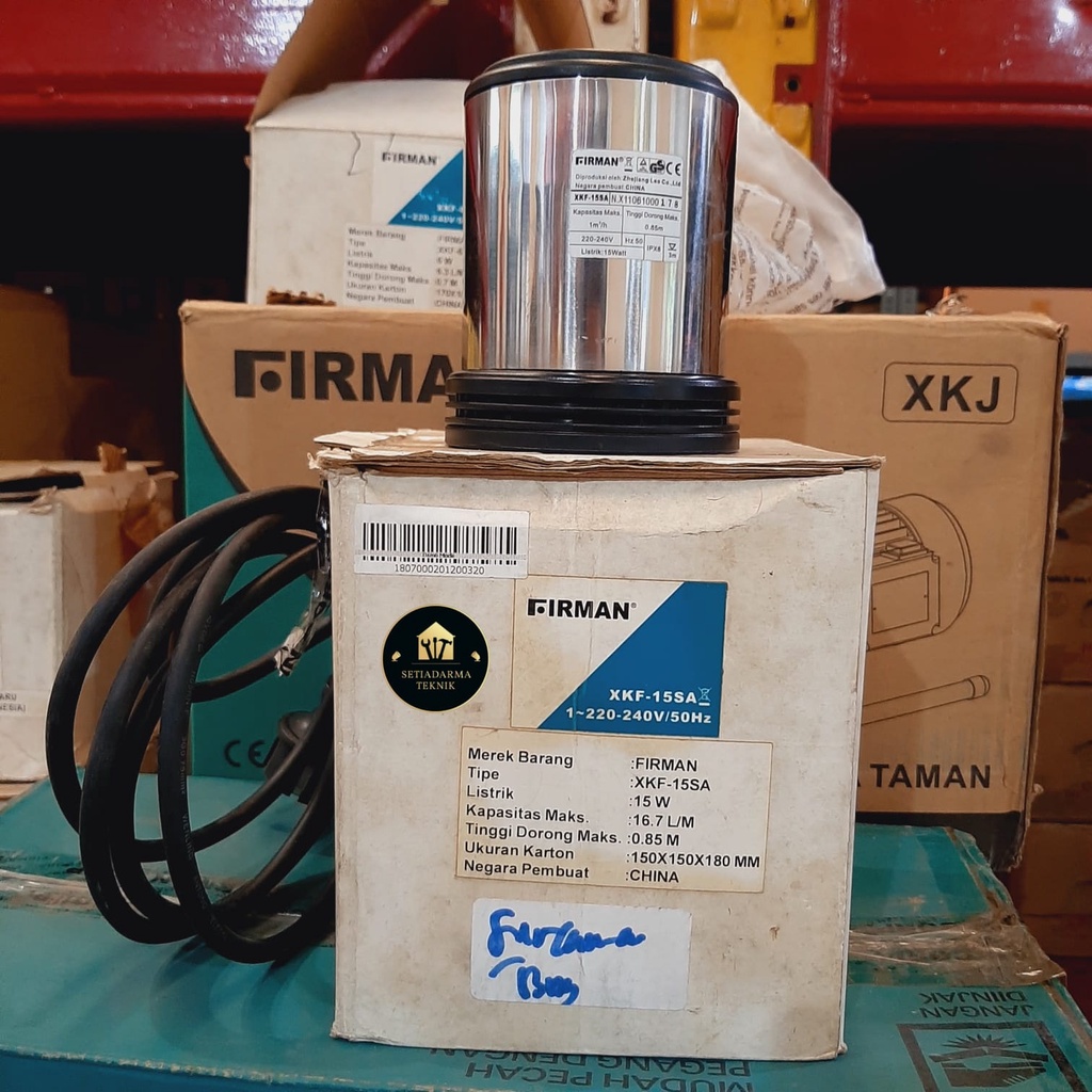 POMPA KOLAM CELUP XKF-15SA FIRMAN//SUBMERSIBLE STAINLESS POND PUMPS FIRMAN