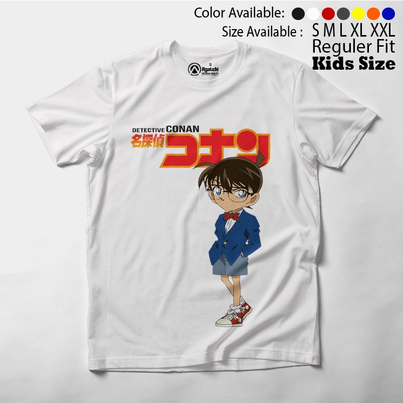 Baju Anak Kaos Distro Atasan Anak Laki-laki Anime Detective Conan Edogawa - Shinichi Kudo