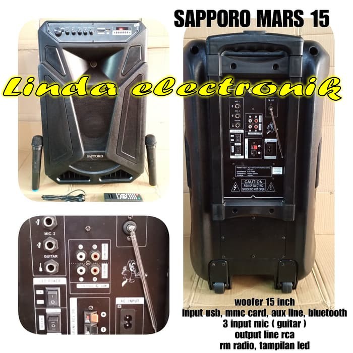 speaker portable meeting wireless SAPPORO MARS 15 15inch mars15