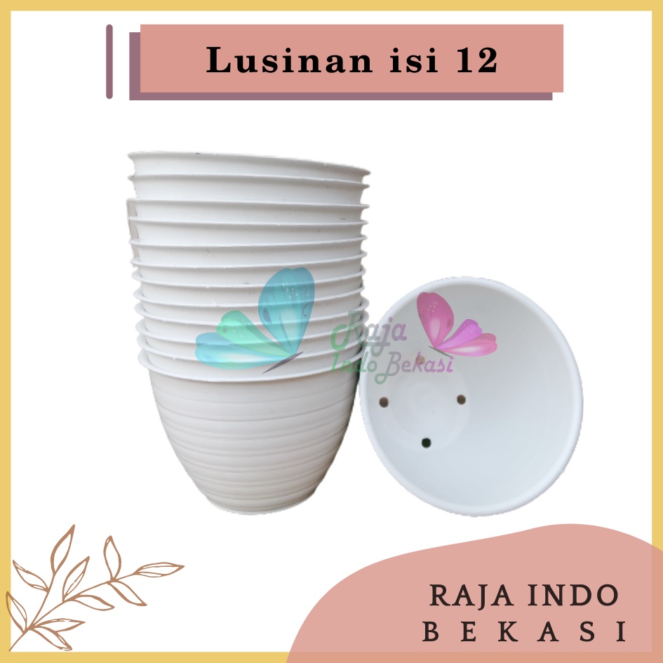 Lusinan Pot Tawon 12 Cm Putih Pot Kecil Kaktus Murah Hiasan Lucu Warna Putih - Lusinan Pot Bunga 12 