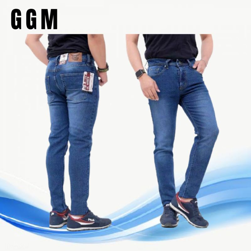 Celana panjang pria levis motif polos dewasa cowok lepis murah jumbo 501 hitam remaja slimfit 27-38 