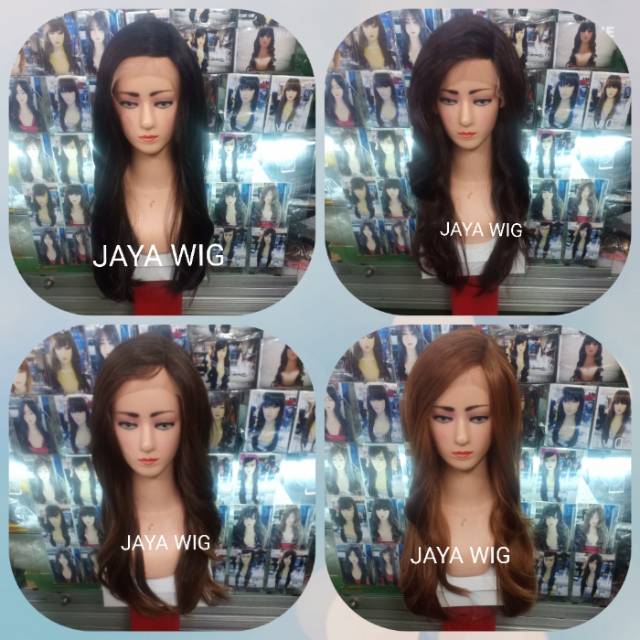 Lace Wig Panjang Rambut Palsu Wanita Panjang 50cm