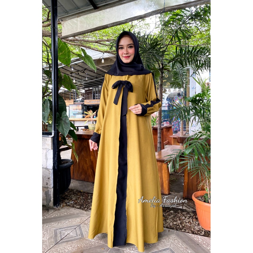 Dress Shanum Viola dan KANIA amelia itycrepe ori brand wanita busana muslim remaja terbaru cod grosir termurah