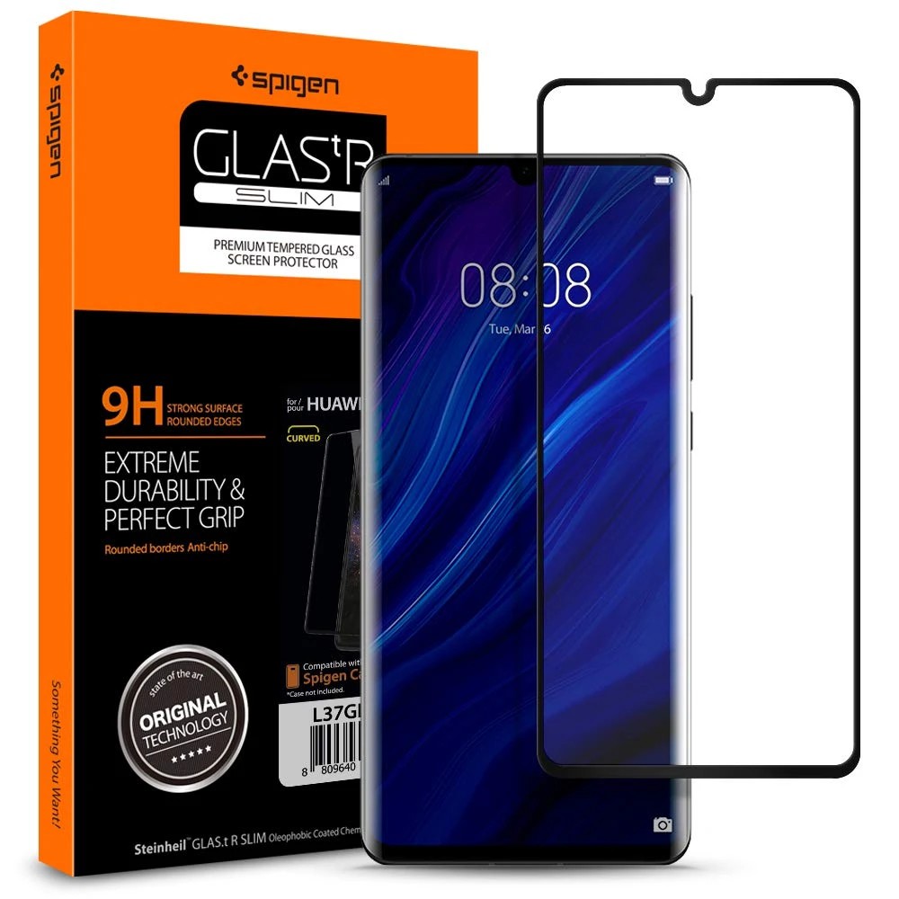 

Tempered Glass P30 Pro / P30 Lite / P30 Spigen Glas tR Full Cover HD Screen Protector