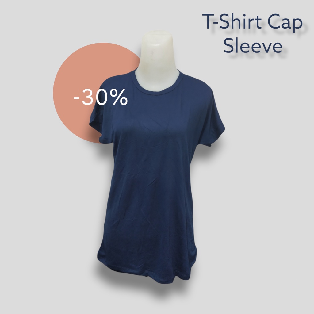 CLEARANCE SALE / T-SHIRT CAP SLEEVE | KAOS WANITA LENGAN CAP | LENGAN BATWING XL