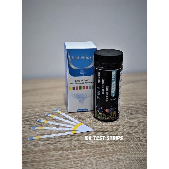PERAWATAN IKAN WATER TEST STRIPS 7 IN 1 GH KH CHLORINE NITRATE NITRITE PH DISCOUNT