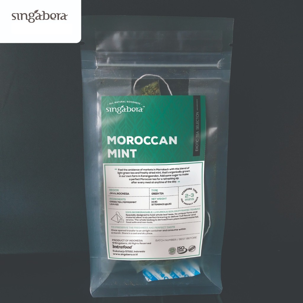 

Singabera Tisane-Moroccan Mint (Green tea & Mint)– 12 teabag