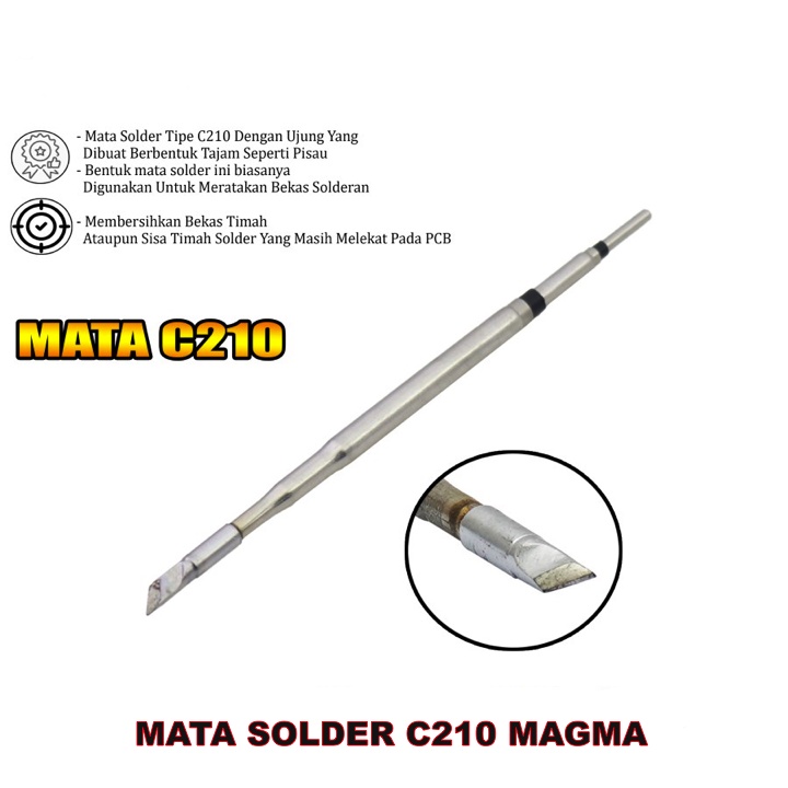 Mata Solder Station Magma-C210 lurus / Pisau /bengkokOriginal