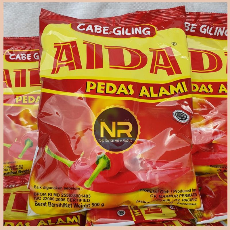 

aida 500g bubuk cabe 500g 1dus