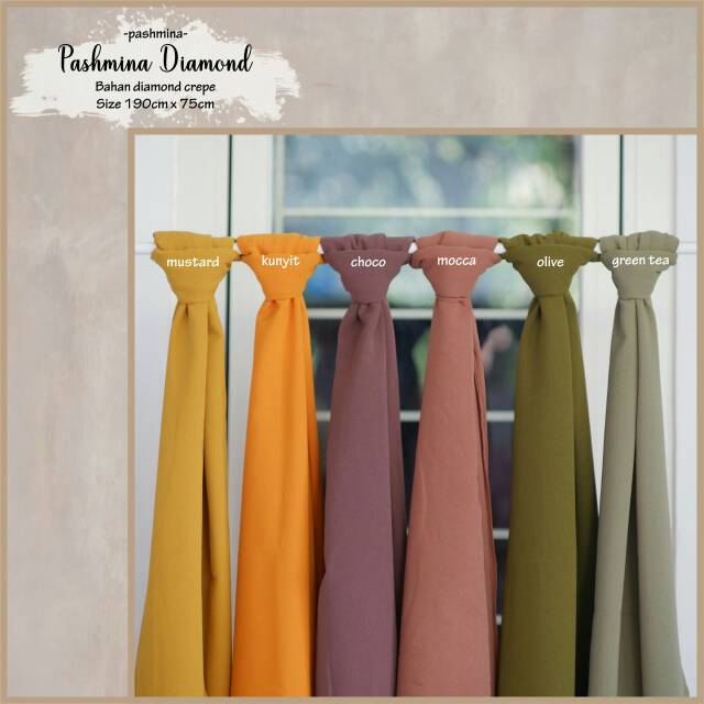 Hijab Dewasa Hijab Pashmina Diamond Termurah Bahan Diamond Crepe Premium Trendy | Bisa Cod