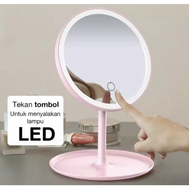 CERMIN LAMPU LED | KACA RIAS LED | HIASAN MEJA | LAMPU LED MEJA