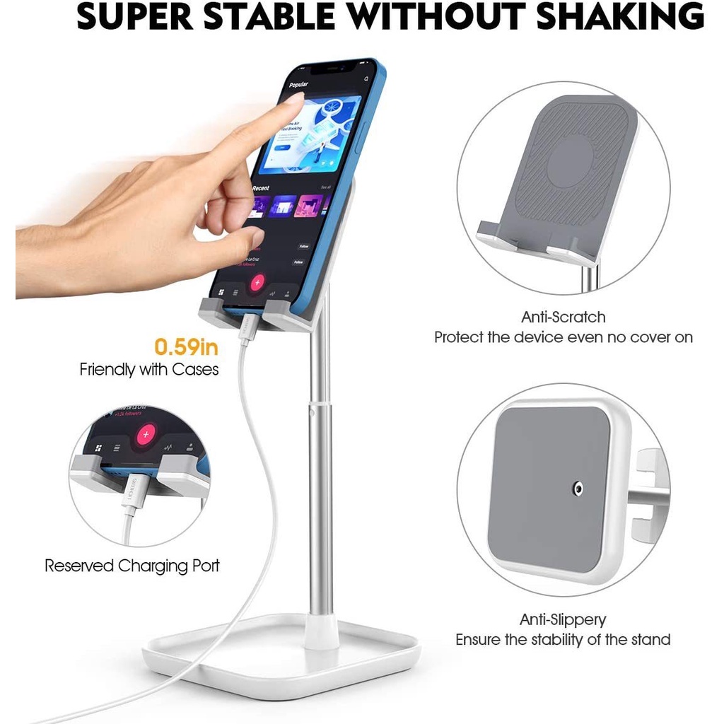 ONLYONE12 Desktop Phone Holder Tablet Holder Adjustable Portabel / Penyangga Handphone Tatakan Hp Bisa di Lipat
