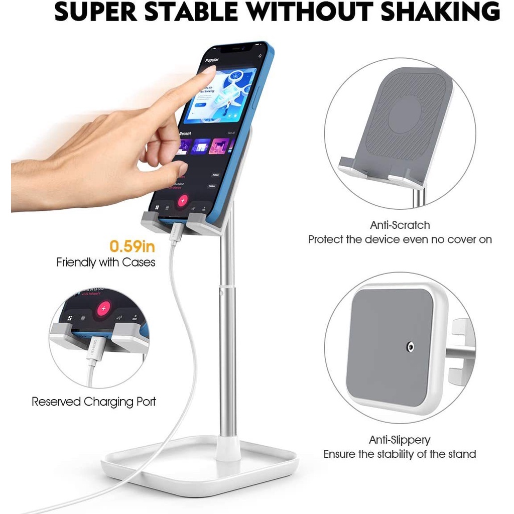 ONLYONE12 Desktop Phone Holder Tablet Holder Adjustable Portabel / Penyangga Handphone Tatakan Hp Bisa di Lipat