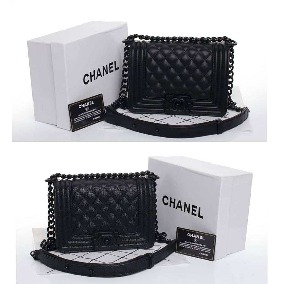 Chanel Boy So Black + Box 8810