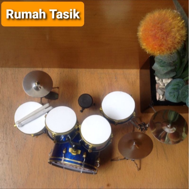 Miniatur Alat Musik Drumset Untuk Pajangan / Hiasan / Kado Atau Souvenir Murah Berkualitas