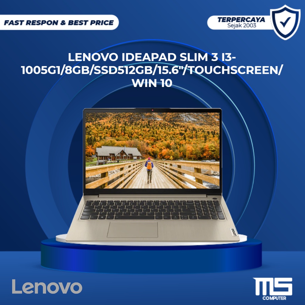 LENOVO IDEAPAD SLIM 3 i3-1005G1/8GB/SSD512GB/15.6"/TOUCHSCREEN/WIN.10