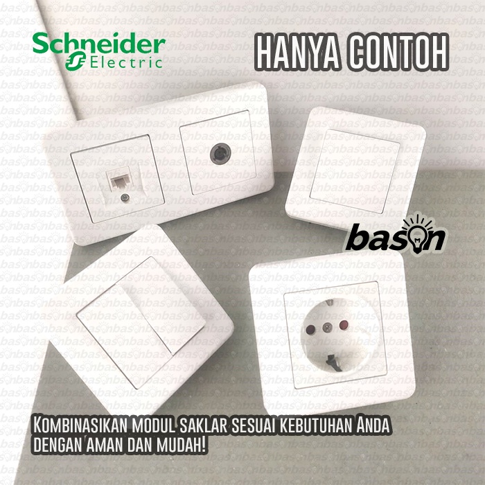 SCHNEIDER Leona 1 Gang 1 Way Switch - Saklar Single 1 Arah - LNA0100321