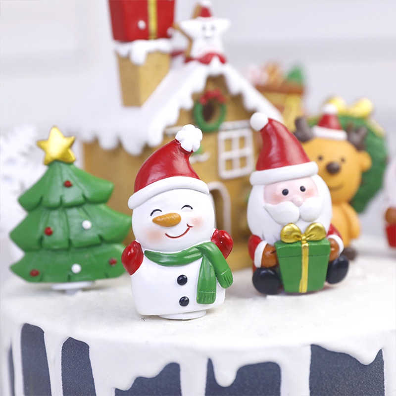 READY STOCK Cake Topper Christmas Santa Merry Xmas Natal Hiasan Tusukan Kue