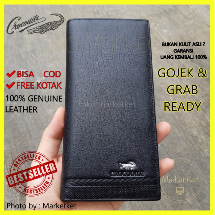 LARIS Dompet Panjang Kulit ASLI Pria Crocodile C 1201 08 Impor Import