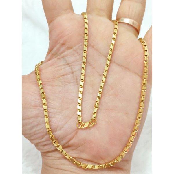 KALUNG BALOK MODEL EMAS PERAK 925 LAPIS EMAS 24K