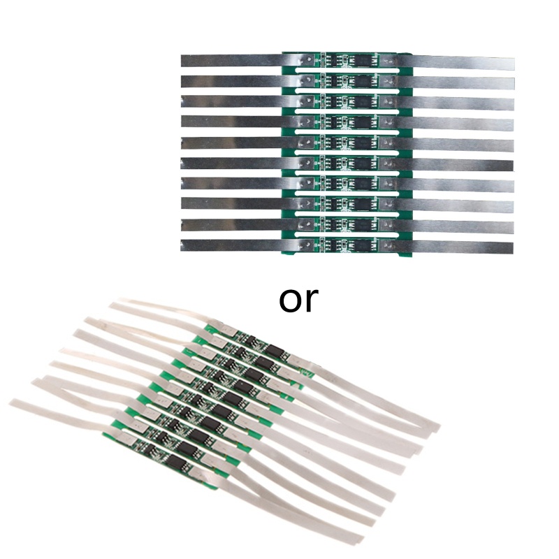 10 buah BMS 3.7V 3A untuk Papan Proteksi Baterai Lithium 1S 18650.