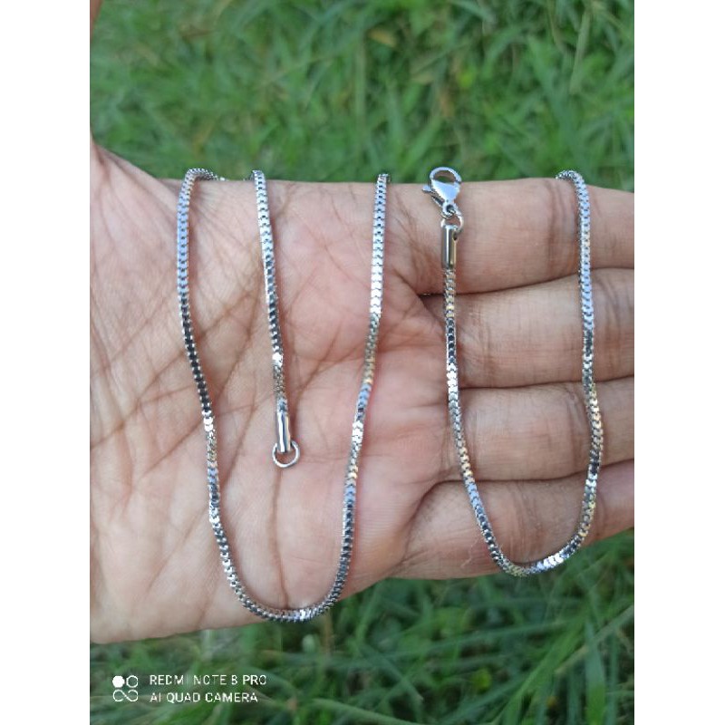 KALUNG TITANIUM MILANO KACA KECIL 1.5 WARNA SILVER