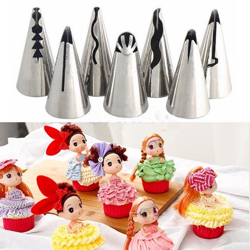 Stainless Steel Ruffle Spuit Piping (7pcs)