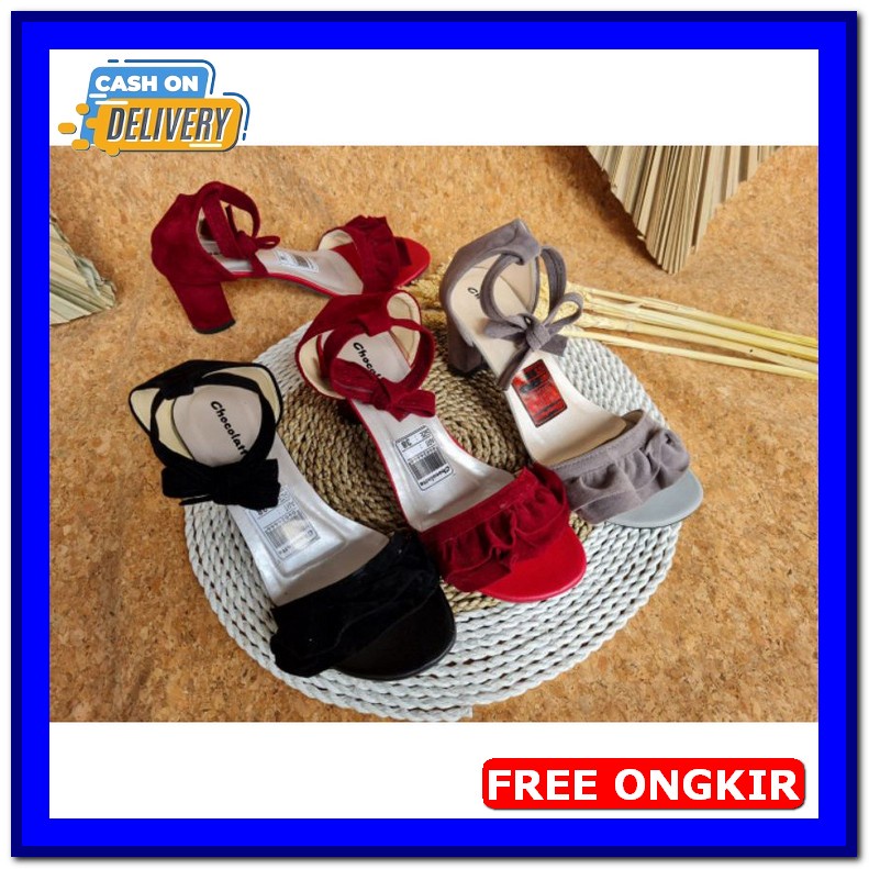 Sepatu Import Wanita Heels Zara Original Branded Store Shoes High Zr Ml 11 Hak Tahu Motif Tali Bahan