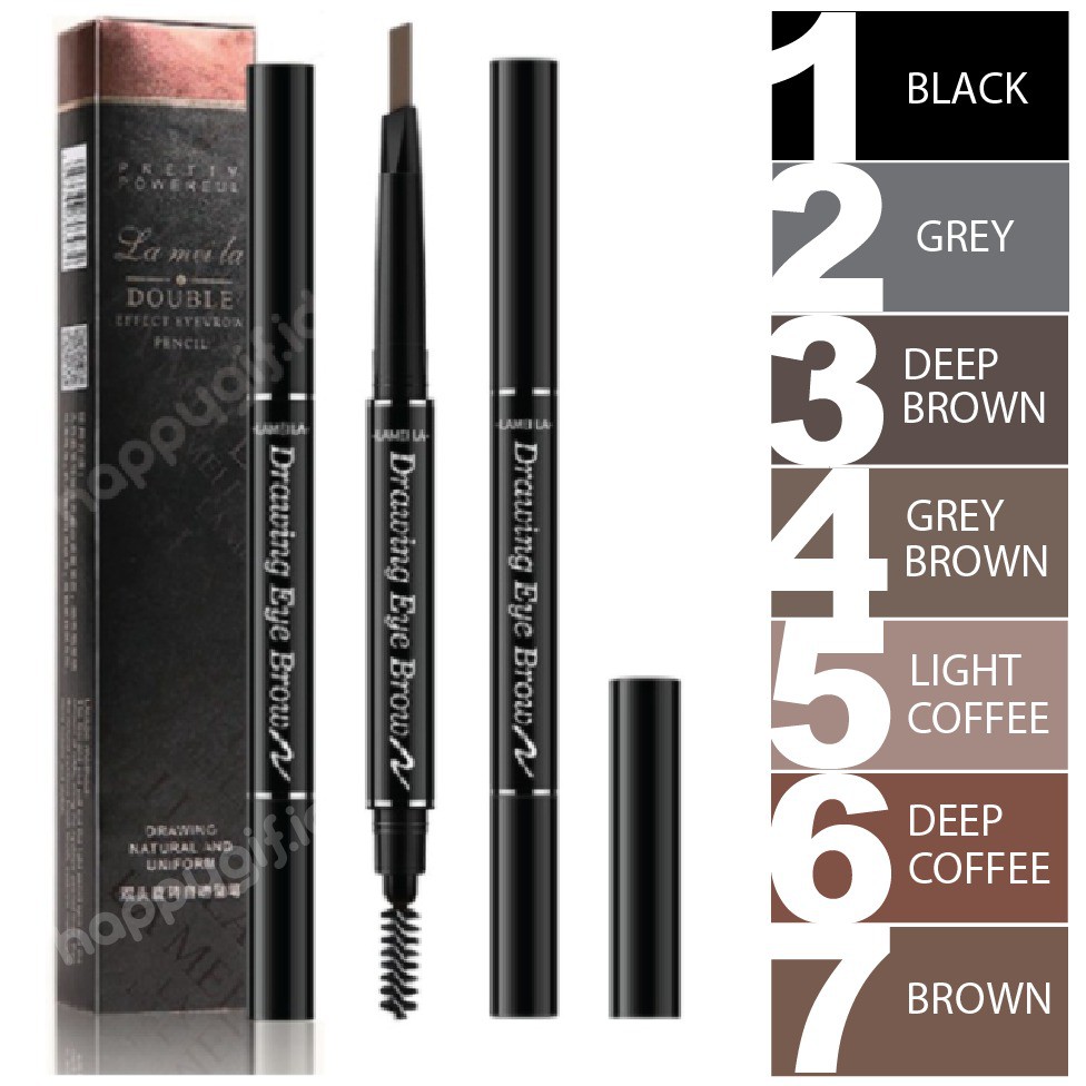 LAMEILA 7 Colors Double Heads Eyebrow Pencil Lasting Eyebrow Pen (Waterproof)