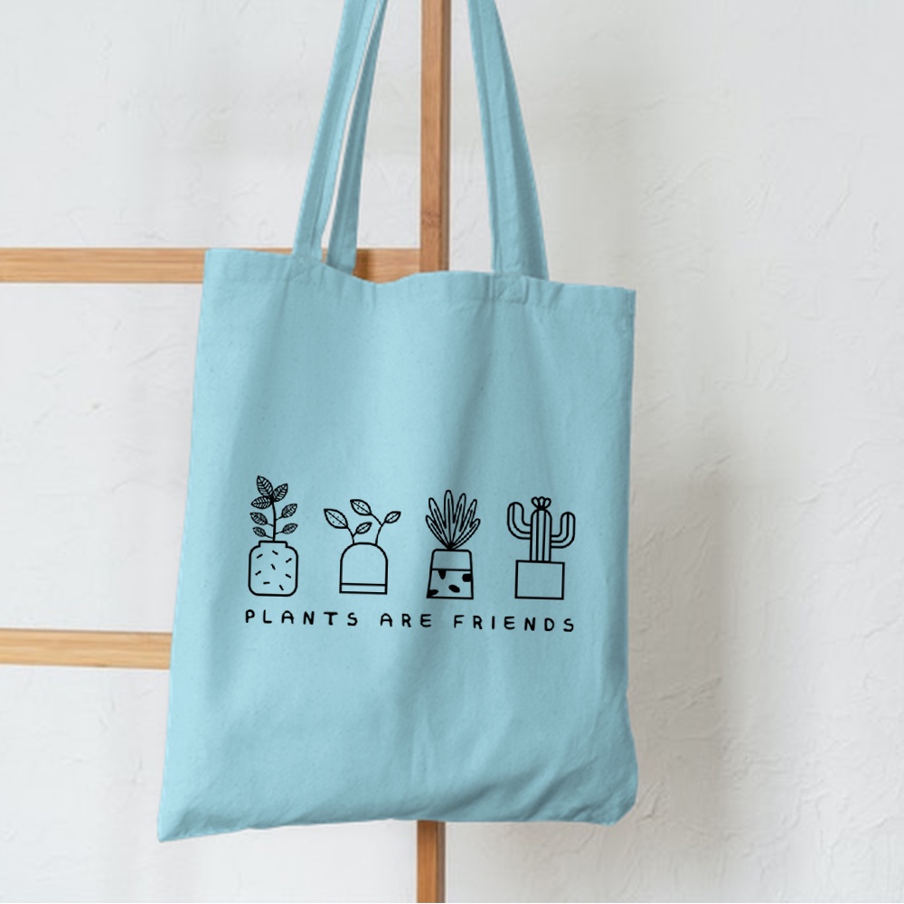 FLASH SALE 10.10 - [RESLETING] NEW ARRIVAL TOTEBAG PLANTS ARE FRIENDS/KAKTUS SEMI KANVAS RESLETING | TOTEBAG HITAM | TOTEBAG KREM | TOTEBAG MOKA | TOTEBAG MAROON | TOTEBAG HIJAU | TOTEBAG NAVY | TOTEBAG BIRU MUDA