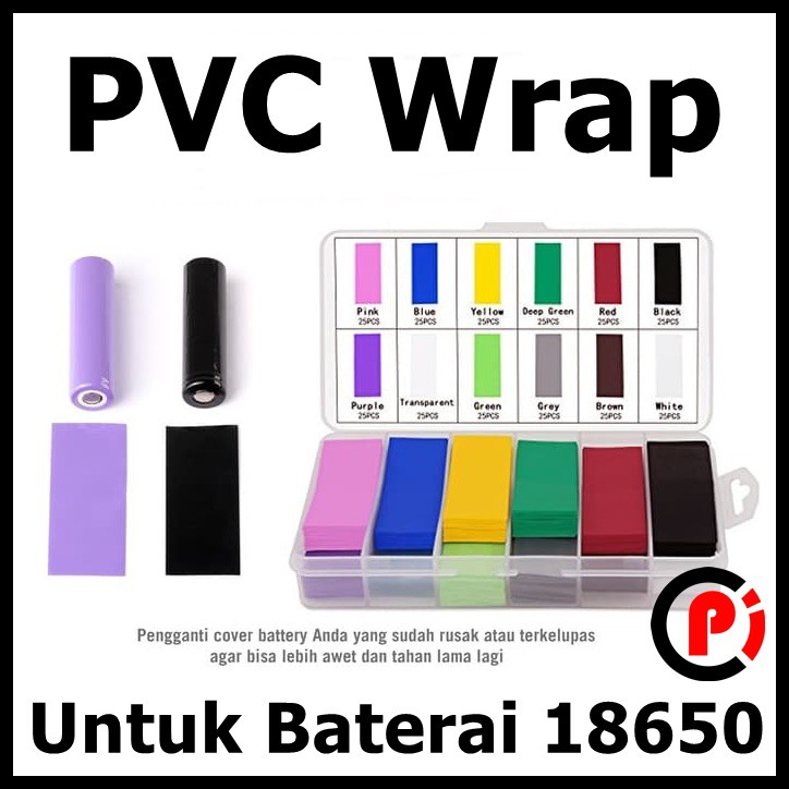 Wrap 18650 Battery Sleeve PVC Jacket Cover Batre Bungkus Baterai