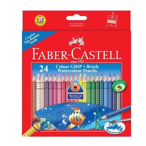 

Faber-Castell Colour Grip Pencils 24 grip water colour / Pencil 24 warna fabercastell