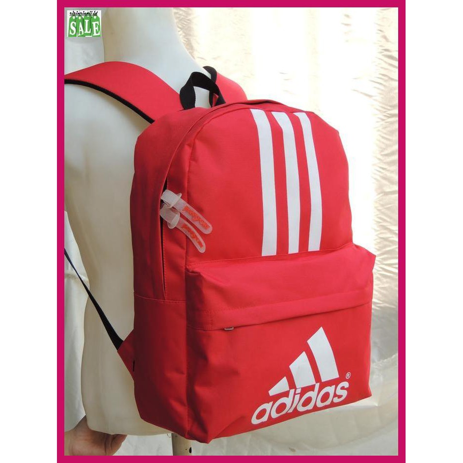 SELRANTAS- TAS RANSEL JANSPORT SEKOLAH PUNGGUNG MURAH GROSIR MERAH ADIDAS - HITAM -FASHION-PRIA.