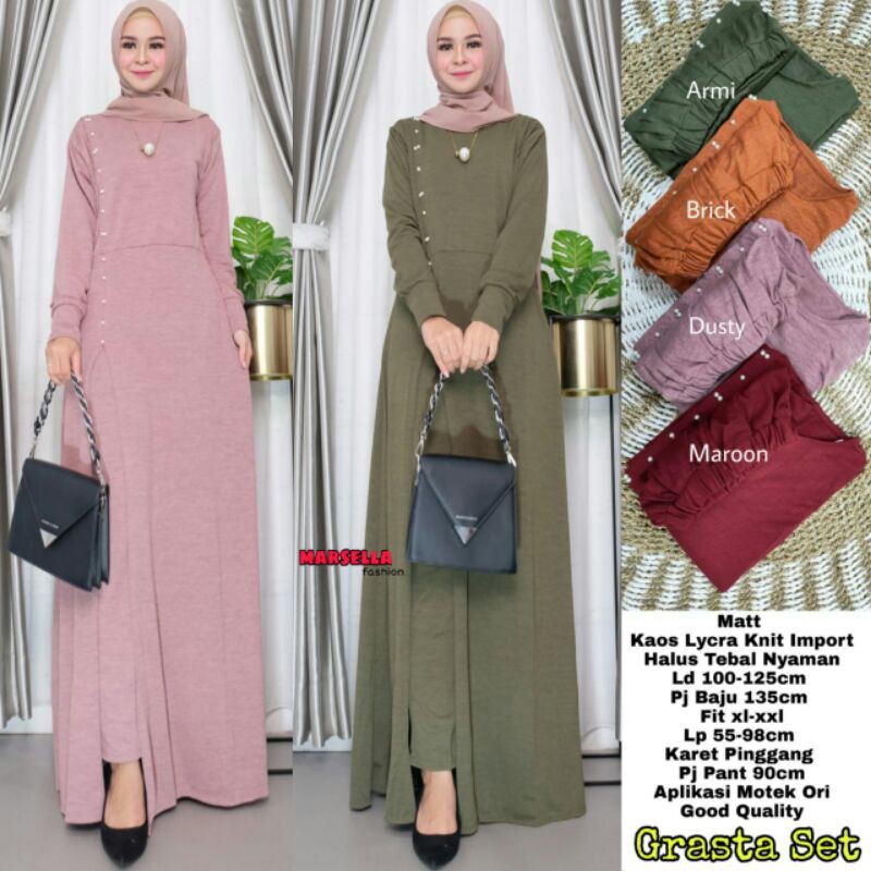 Grasta Set Bahan Kaos Lycra Knit