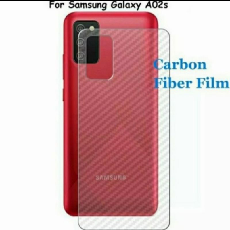 samsung A02s A03s skin carbon anti gores belakang karbon